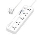 Ldnio SC5614 stekkerdoos met 5 stopcontacten en 6 USB-poorten - 2m, EU-stekker