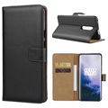 OnePlus 7 Pro Leder Wallet Case met Standaard - Zwart