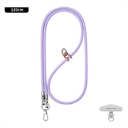 Leeu Design Stijlvolle universele crossbody-telefoonkoord - 120cm, 6mm - Paars