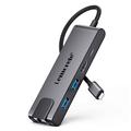 Lemorele TC24L 5-in-1 USB-C Hub - HDMI, Gigabit Ethernet, USB-C, 2x USB-A