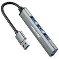 Lemorele TC53 Compact 4-in-1 USB 3.0 Hub - Grey