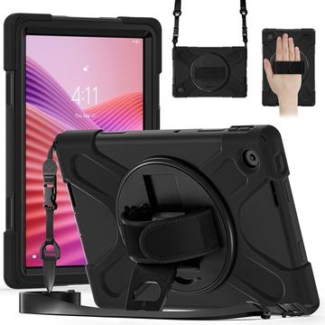 Lenovo Tab Heavy Duty 360 Cover met Polsbandje - Zwart