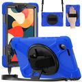Lenovo Tab K9 Heavy Duty 360 Hoesje met Draagriem - Blauw / Zwart