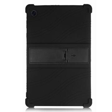 Lenovo Tab M10 Gen 3 Silicone hoesje met kickstand - Zwart