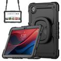 Lenovo Tab M11 Heavy Duty 360 Cover met Polsbandje - Zwart