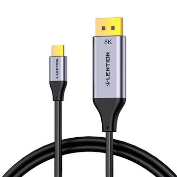 Lention CU808D USB-C naar DisplayPort kabel 8K60Hz - 1,7m