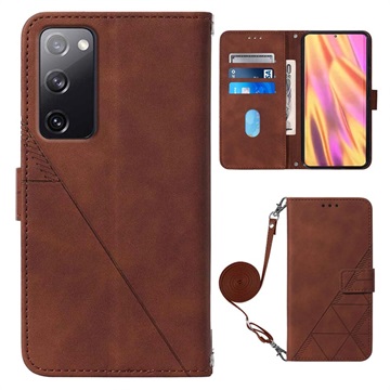 Line Series Samsung Galaxy S20 FE Portemonnee Hoesje - Bruin