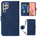 Line Series Samsung Galaxy S22 Ultra 5G Portemonnee Hoesje