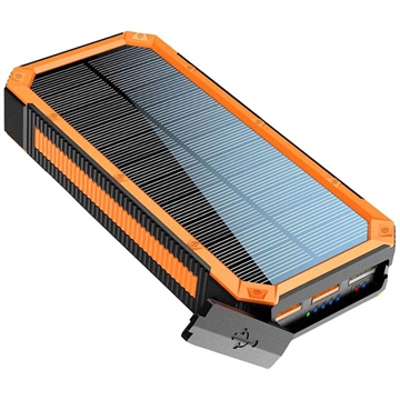 Lippa 20000mAh Solar Powerbank - PD 18W - Zwart