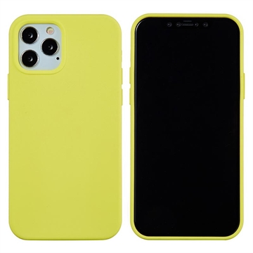 iPhone 12 Pro Max Liquid Silicone Hoesje - Geel