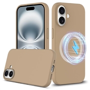 iPhone 16 Plus Liquid Siliconen Hoesje - MagSafe Compatibel - Woestijngoud