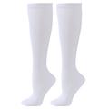 Lange compressiekousen voor reizen, sporten, skiën - Maten 40/44 - Wit