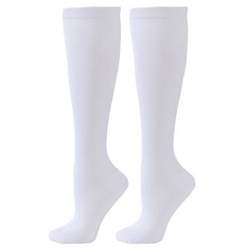 Lange compressiekousen voor reizen, sporten, skiën - Maten 40/44 - Wit