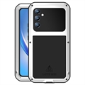 Love Mei Powerful Samsung Galaxy A34 5G Hybride Hoesje - Zilver