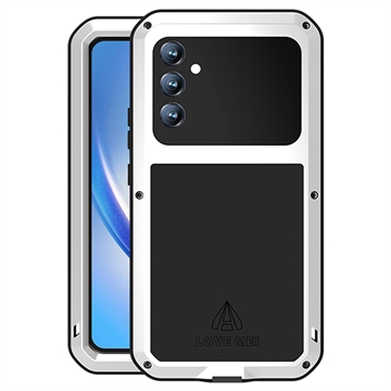 Love Mei Powerful Samsung Galaxy A34 5G Hybride Hoesje - Zilver
