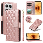 Xiaomi 17 Luxe Gewatteerd Portemonnee Hoesje - Roségoud