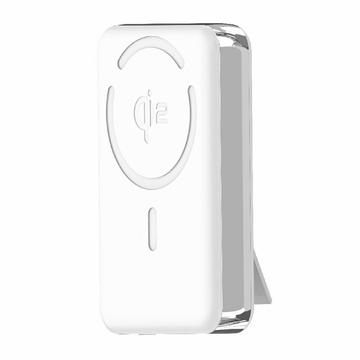 M02A 10000mAh Qi2 Magnetische Draadloze Power Bank & Ingebouwde Standaard - 35W - Wit