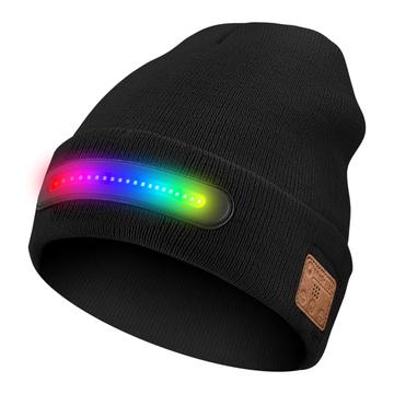 M1-BTD4 LED-muts met Bluetooth 5.4 & stereoluidsprekers - Zwart