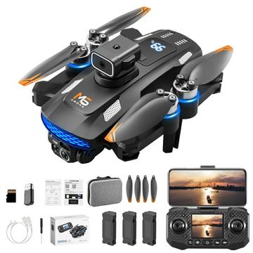 M6 borstelloze opvouwbare drone met dubbele camera\'s en obstakelvermijding - zwart