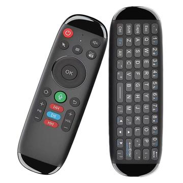 M6 Draadloze Air Fly Muis met Toetsenbord voor Smart TV, TV Box - Zwart