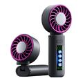 M814 Opvouwbare TEC-koelventilator met dynamisch display - 3000mAh - donkergrijs / paars