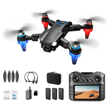 M9 Borstelloze Motor FPV Drone met Dual HD Camera\'s, Obstakel Vermijding - Zwart