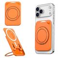 Magnetische kaarthouder met ringvormige standaard - Oranje