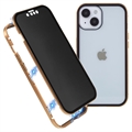 iPhone 15 Magnetisch Cover met Privacygehard Glas - Goud