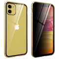 iPhone 11 Magnetisch Cover met Privacygehard Glas - Goud