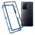 Xiaomi 11T/11T Pro Magnetisch Cover met Gehard Glas - Blauw