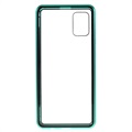 Samsung Galaxy A51 Magnetisch Cover met Gehard Glas - Groen