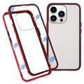 iPhone 13 Pro Magnetisch Cover met Gehard Glas - Rood