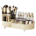 Make-up organizer opbergbakje met roterende borstelhouder - Beige