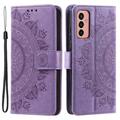 Samsung Galaxy A14/A14 5G Mandala Series Portemonnee-hoesje - Paars