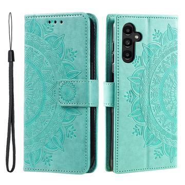 Samsung Galaxy A34 5G Mandala Series Portemonnee-hoesje - Groen