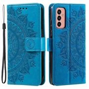 Samsung Galaxy A14 Mandala Series Portemonnee-hoesje - Blauw