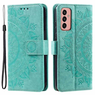 Samsung Galaxy A14/A14 5G Mandala Series Portemonnee-hoesje - Groen