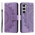 Samsung Galaxy S23 5G Mandala Series Portemonnee-hoesje - Paars