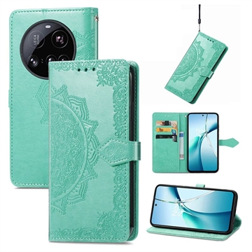 Xiaomi 15 Ultra Mandala Series Portemonnee-hoesje - Groen