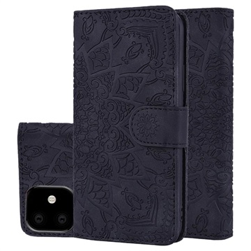 Mandala Series iPhone 11 Portemonnee Hoesje - Zwart