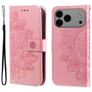 iPhone 17 Pro Max/18 Pro Max Mandala Series Portemonnee-hoesje - Roze