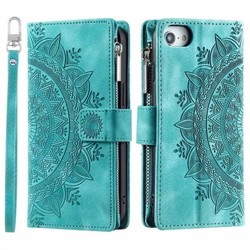 iPhone 16e Mandala Series Portemonnee-hoesje - Groen
