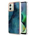 Motorola Moto G54 Marble Pattern Gegalvaniseerd IMD TPU Hoesje