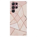 Marble Pattern Gegalvaniseerd IMD Samsung Galaxy S22 Ultra 5G TPU Hoesje