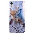 iPhone XR Marble Pattern IMD TPU Hoesje - Lava