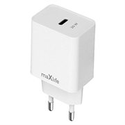 Maxlife MXTC-13 20W USB-C-oplader met PD/QC-snelladen - Wit