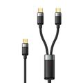 Mcdodo CA-6780 2-in-1 gevlochten USB-C oplaadkabel - 1.5m