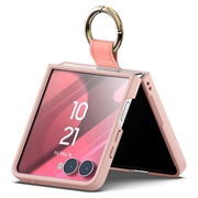 Samsung Galaxy Z Flip8 Mercury Goospery Gold Ring hybride hoesje - Roze