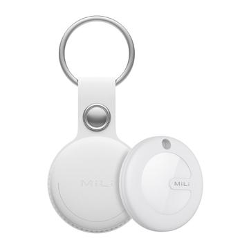 MiLi HD-P16 Bluetooth Tracker / Sleutelvinder voor iOS met Leren Sleutelhanger - Wit