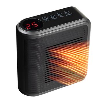 Mini draagbare ventilatorkachel met aanraakbediening - 800W - Zwart